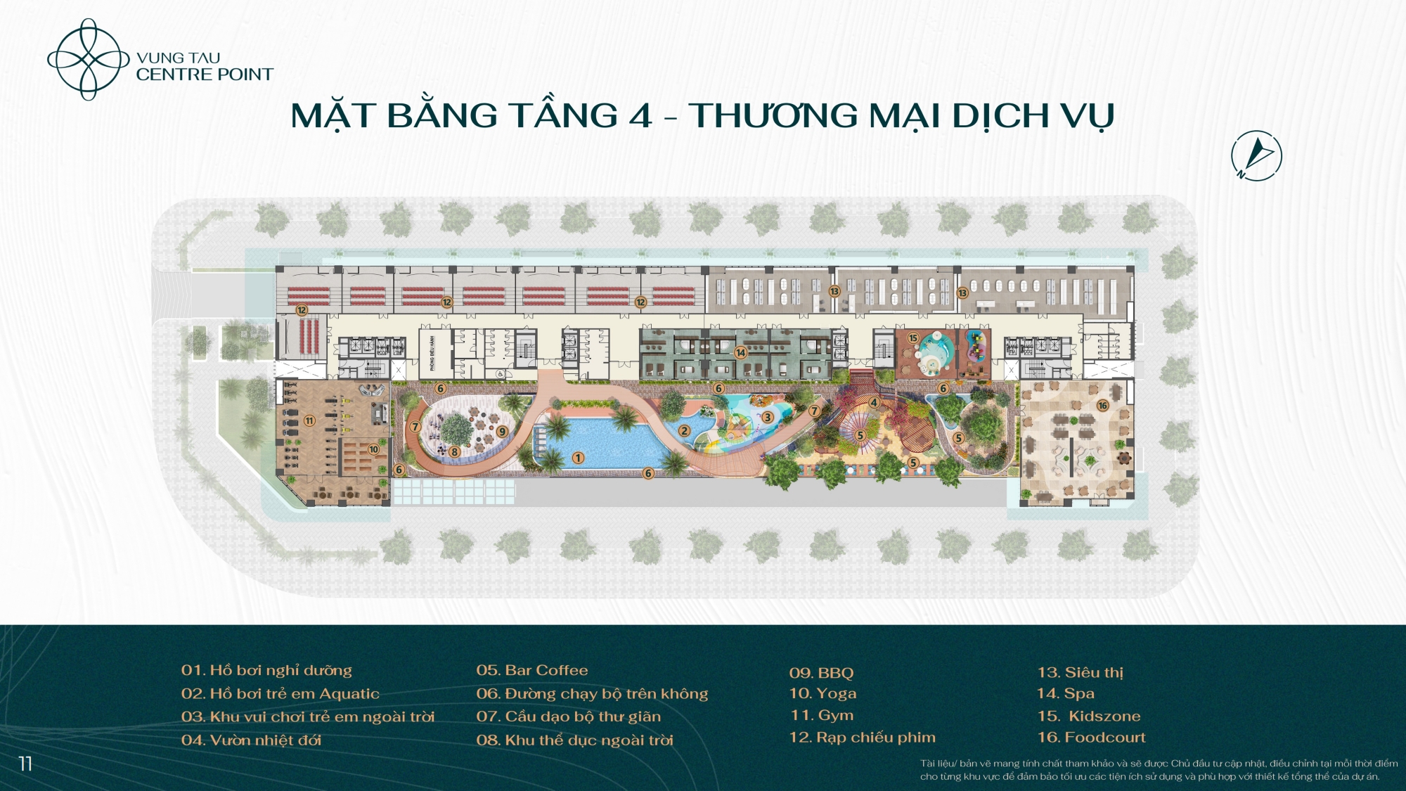 Mặt bằng tầng 4 thương mại dịch vụ