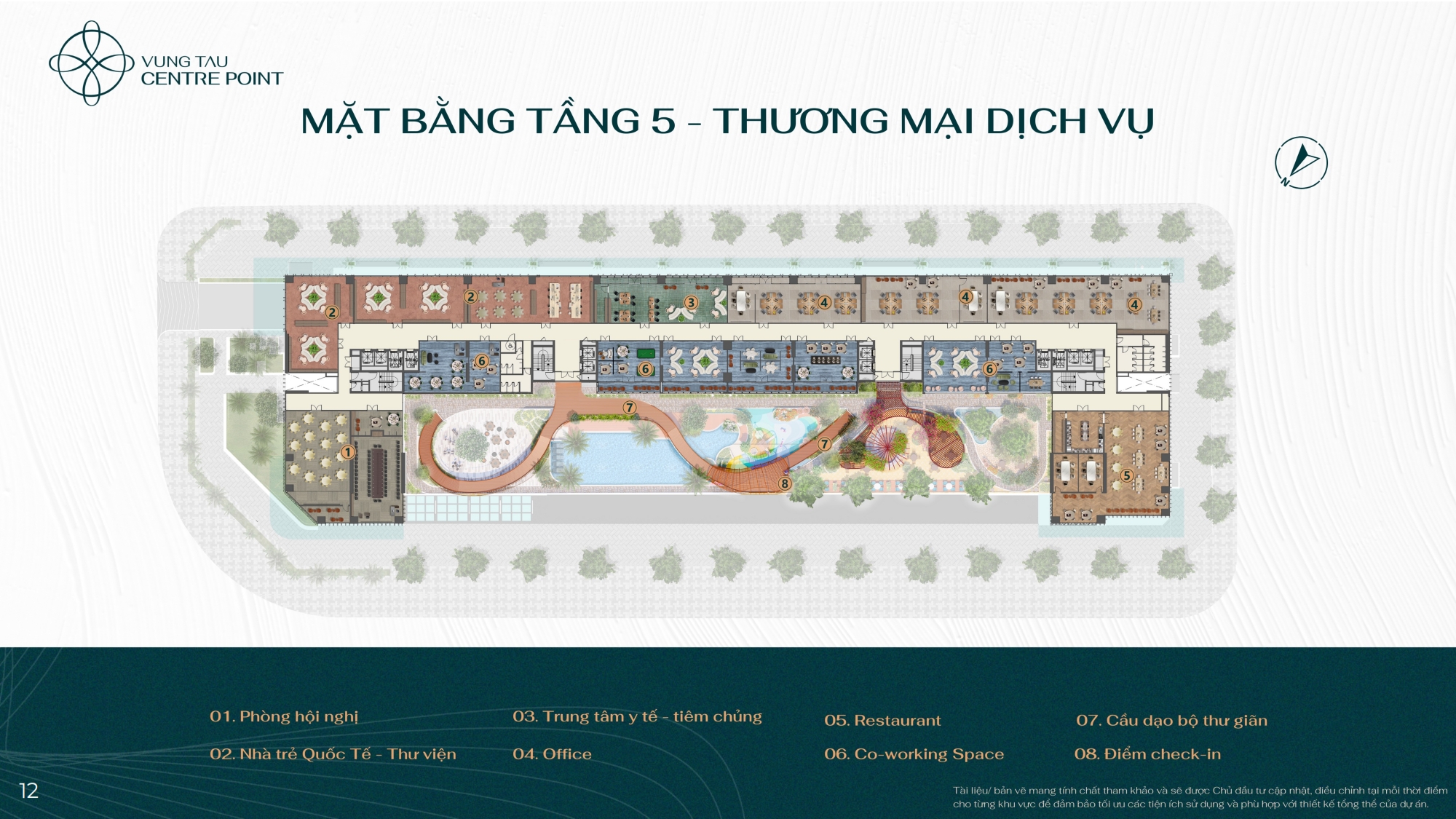 Mặt bằng tầng 5 thương mại dịch vụ