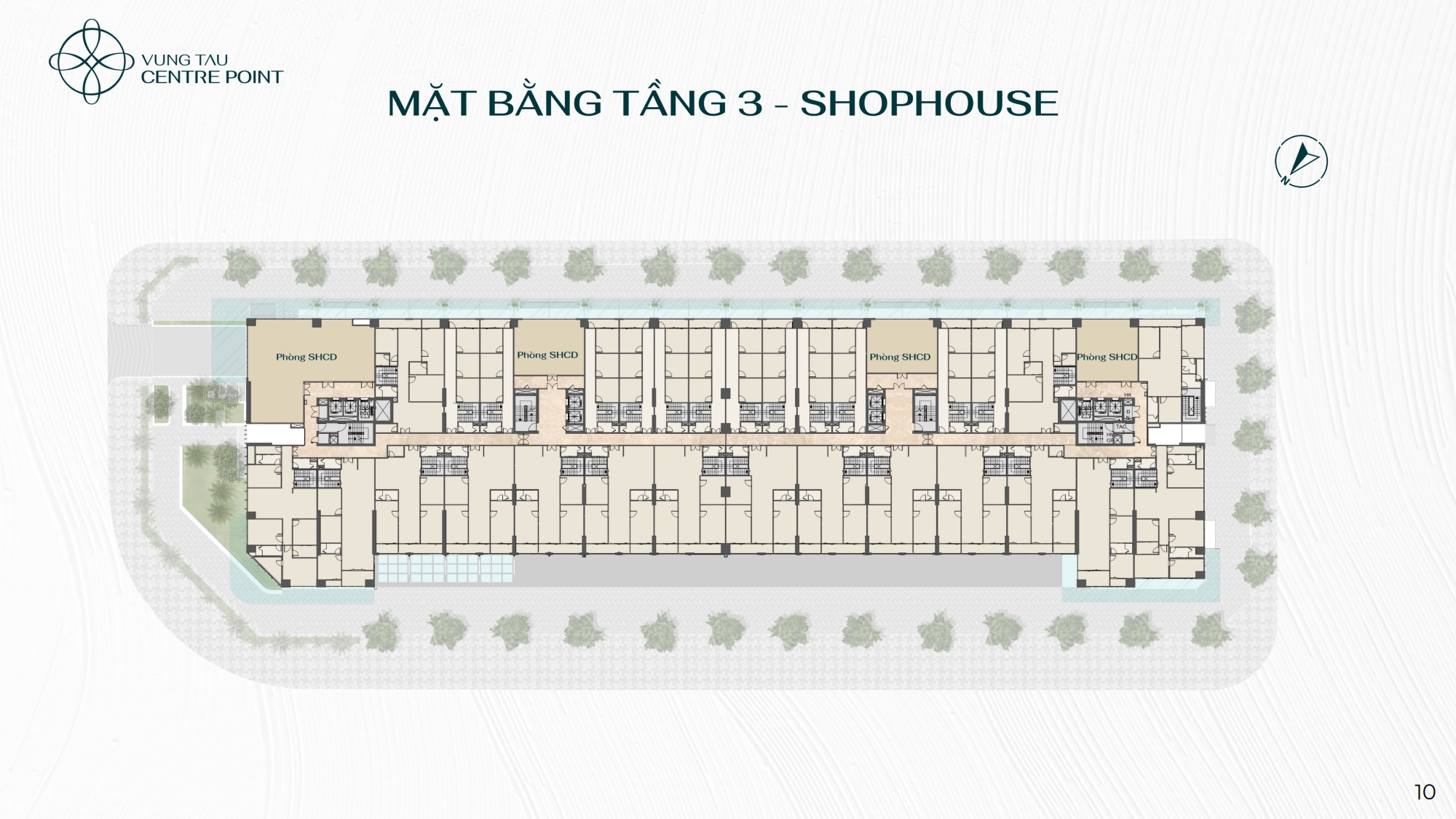 Mặt bằng tầng 3 Shophouse