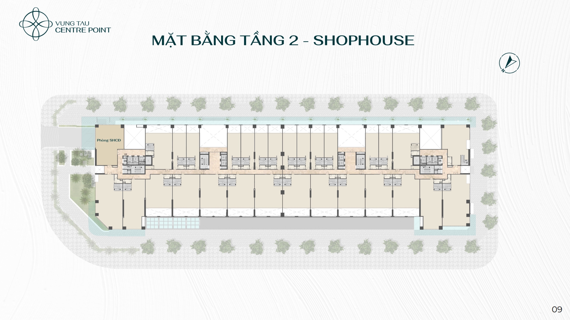 Mặt bằng tầng 2 Shophouse