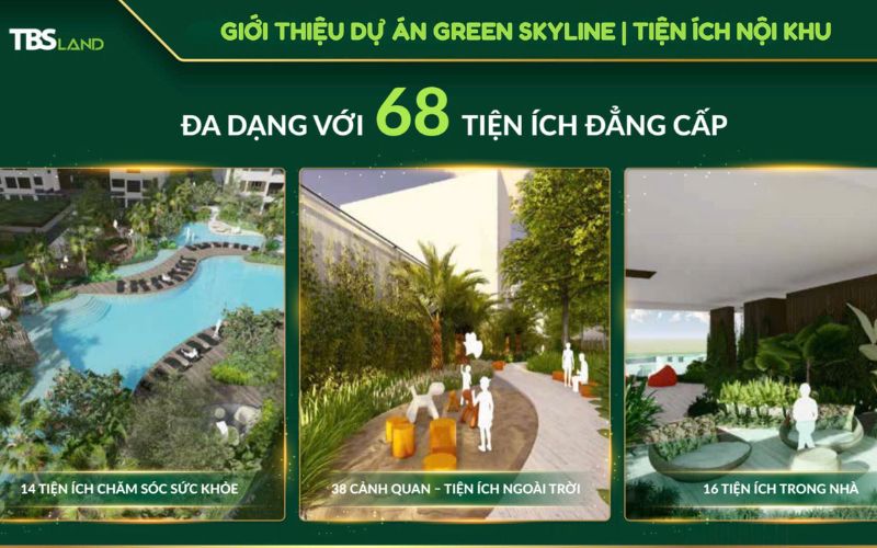 Hệ sinh thái nội khu với 68 tiện ích chuẩn resort, mang đến không gian sống đẳng cấp cho cư dân