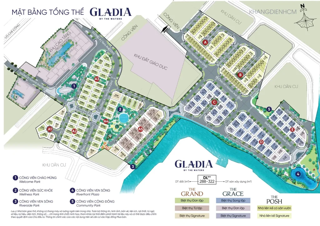 Phối cảnh tổng thể dự án Gladia By The Water