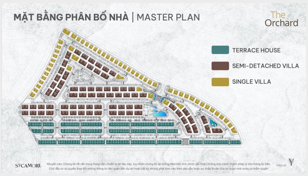 Mặt bằng phối cảnh dự án the Orchard