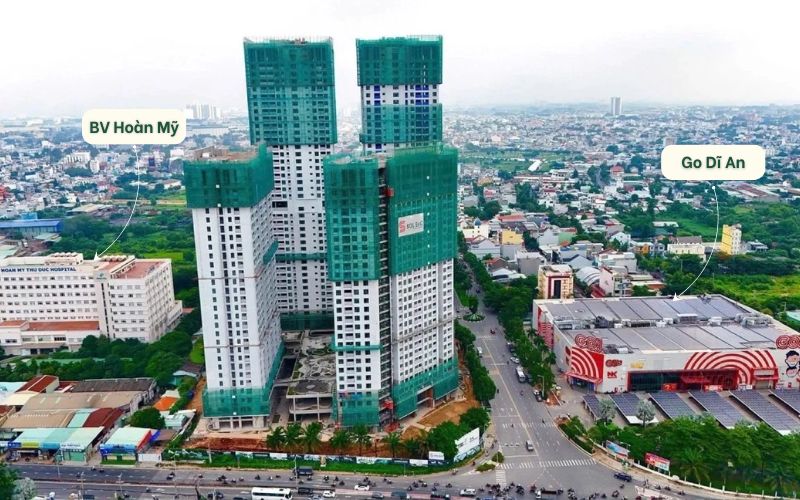 Vị trí dự án liền kề Go Dĩ An