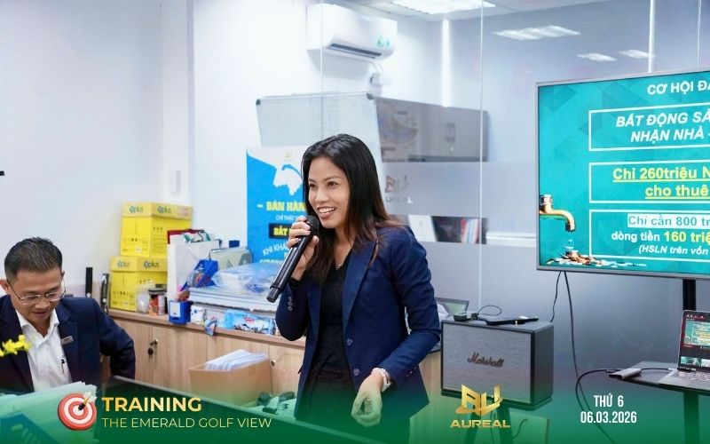 AUREAL trao đổi trực tiếp với đại diện Houze về dự án The Emerald Golf View