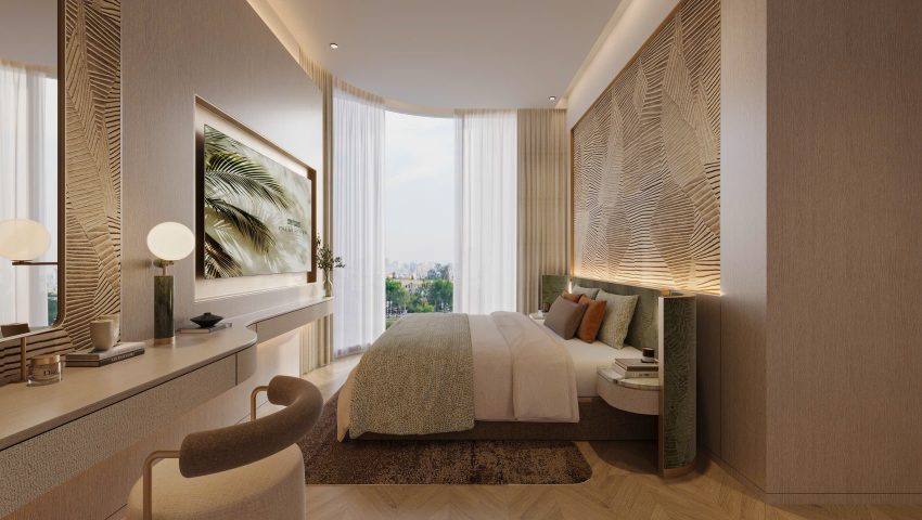 Thiết kế nội thất phòng ngủ Master căn hộ mẫu Palm River - AUREAL