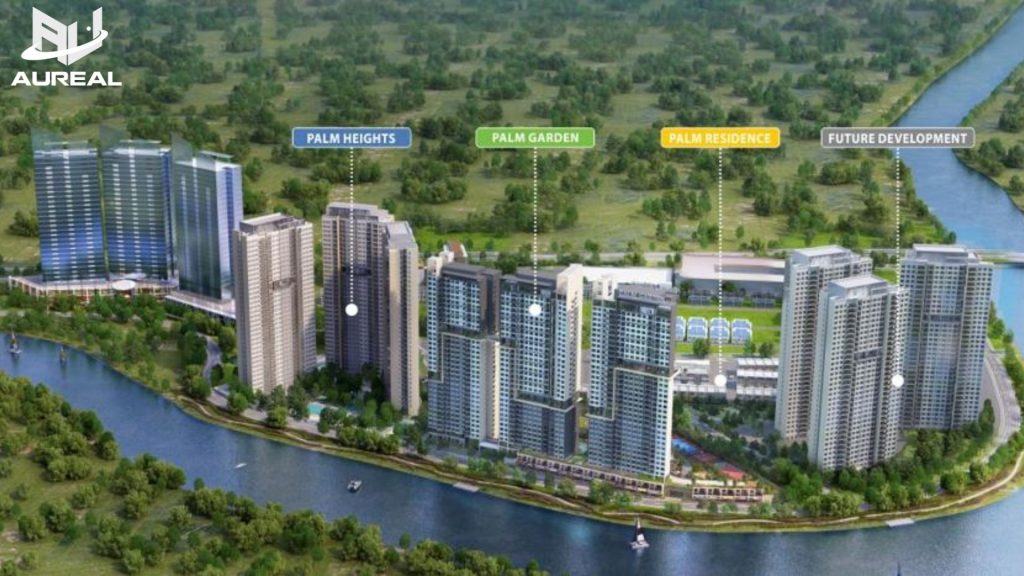 Sơ đồ phân khu Palm Heights Palm Garden Palm Residence và Palm River - AUREAL